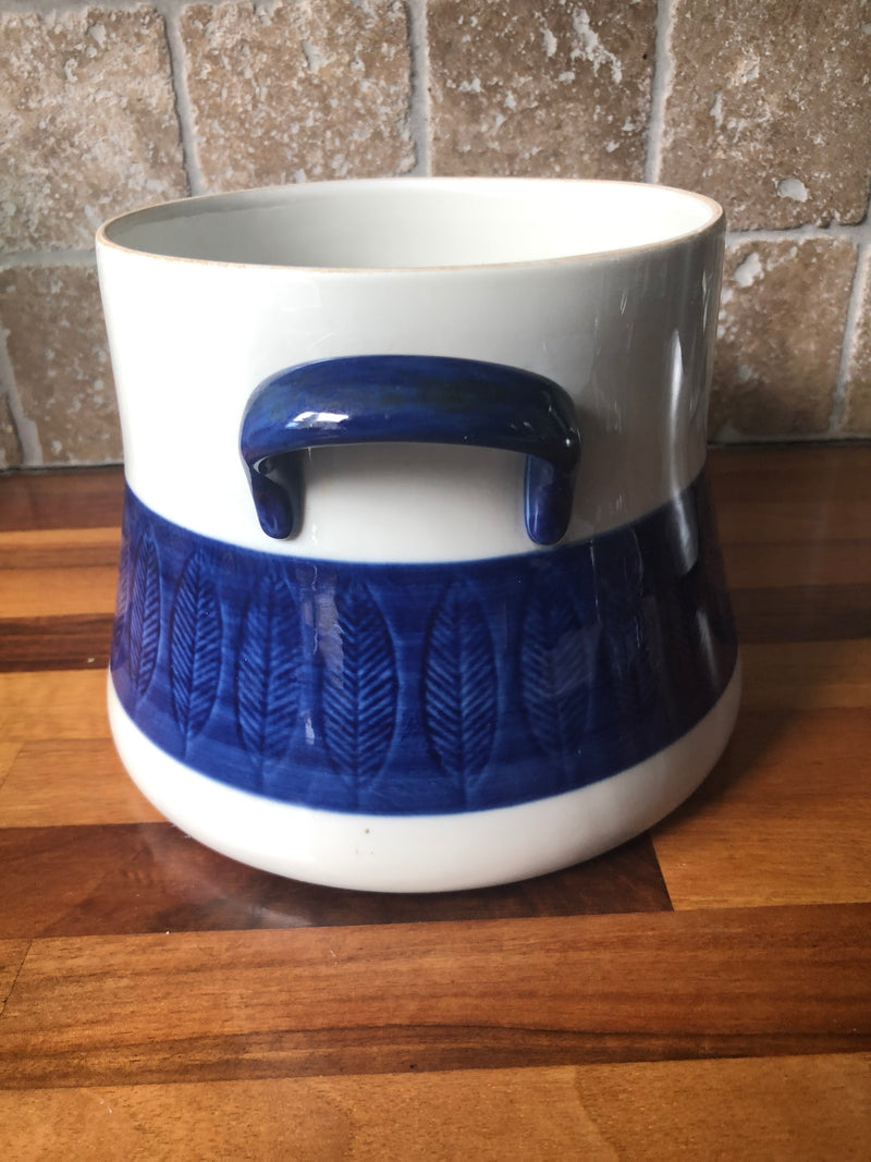 Rorstrand Koka Blue Large Casserole Dish - Bean or Soup Pot, Hertha Bengtson Design, Scandinavian Mid Century