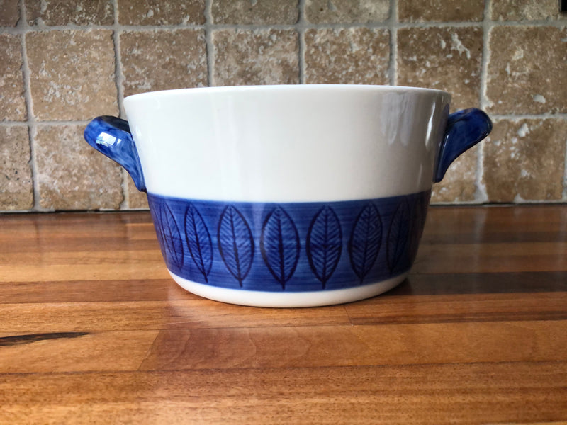 Rostrand Koka Blue Open Ovenproof Dishes / Salad Bowls. Designed by Hertha Bengtson. Sandinavian Mid Century