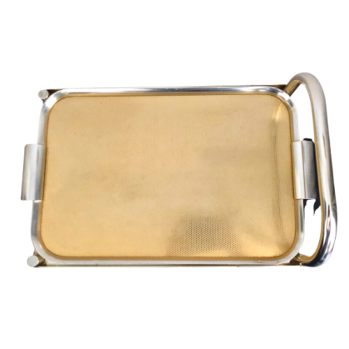MID CENTURY GOLD DRINKS SERVING TROLLEY 1950