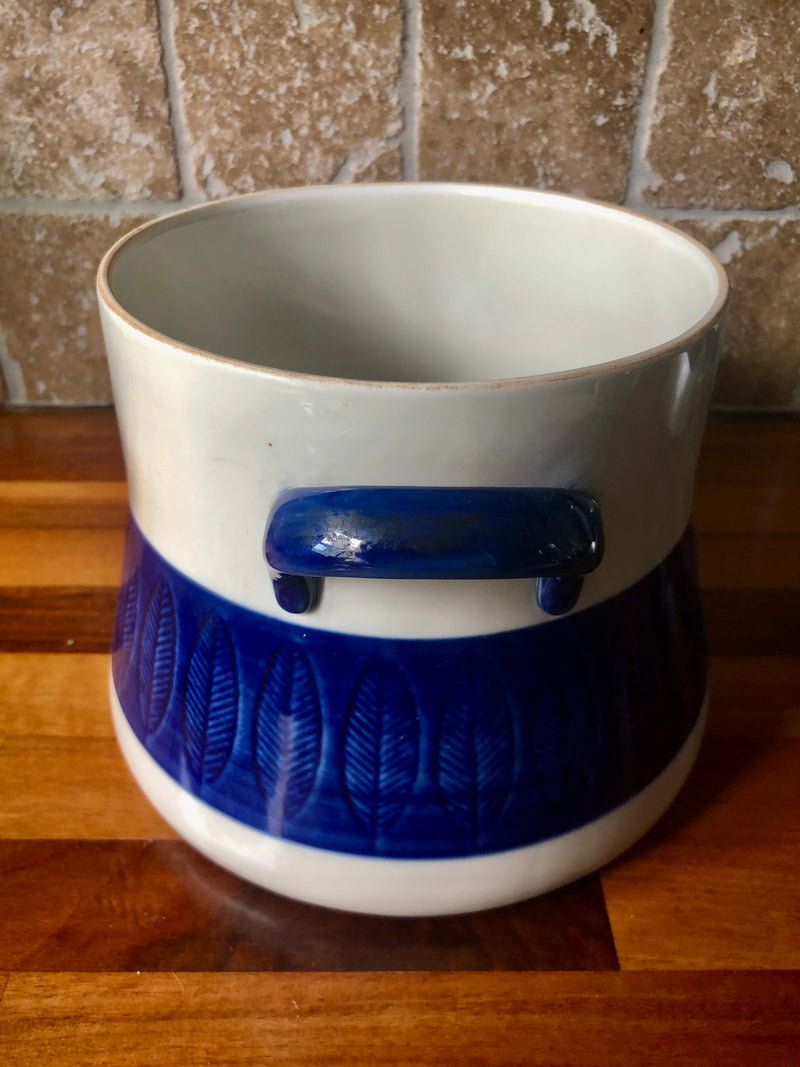 Rorstrand Koka Blue Large Casserole Dish - Bean or Soup Pot, Hertha Bengtson Design, Scandinavian Mid Century