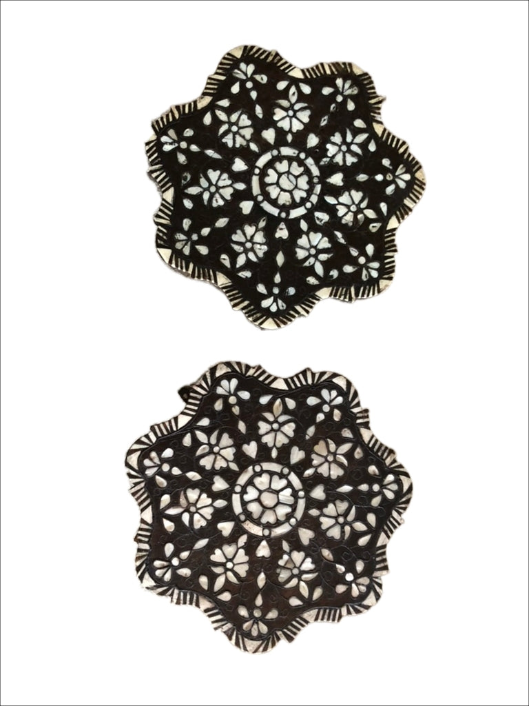 Late 19th, early 20th Century Syrian Tea Table, inlaid mother-of-pearl, camel bone & metal wire