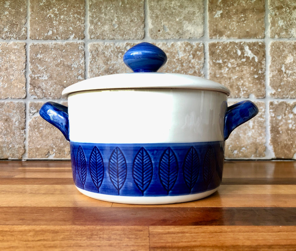Rorstrand Koka Blue Casserole Dish by Hertha Bengtson ,Scandinavian Mid-Century Modern