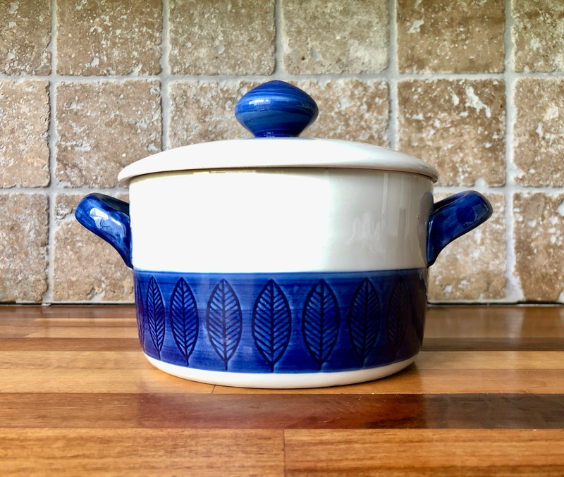 Rorstrand Koka Blue Casserole Dish by Hertha Bengtson ,Scandinavian Mid-Century Modern