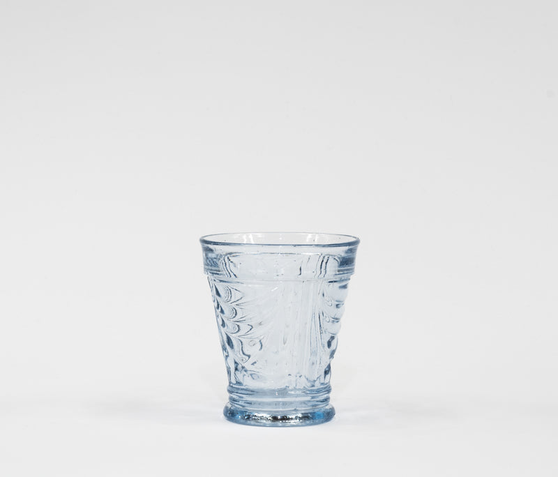 Sowerby Blue Art Deco Pressed Glass Jug and Four Glasses