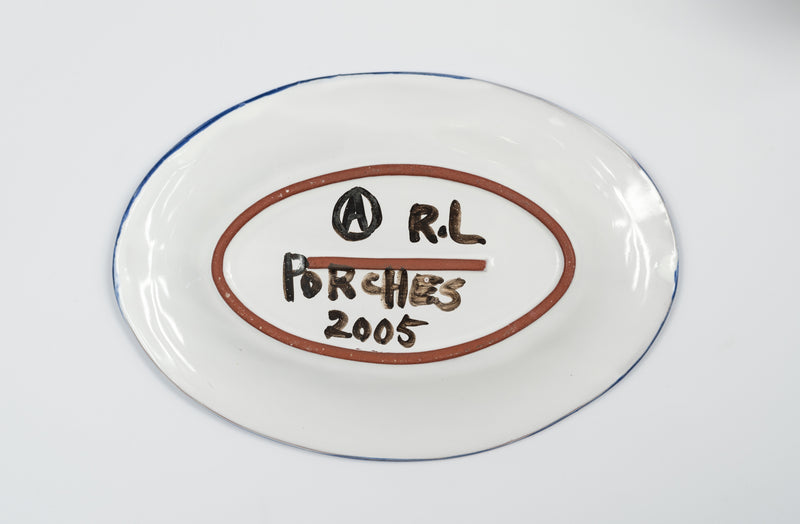 Porches Pottery Serving Platters & Dip Bowl