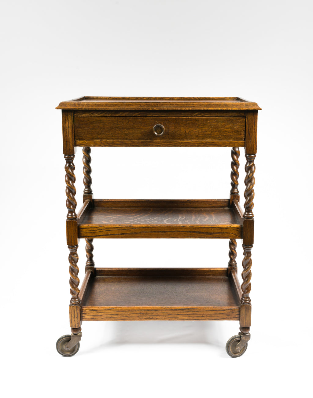 Barley Twist Serving Trolley with Draw