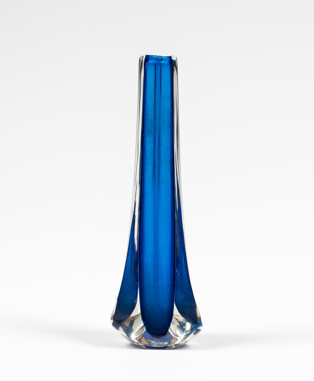 Whitefriars Royal Blue Glass Vase by Geoffrey Baxter