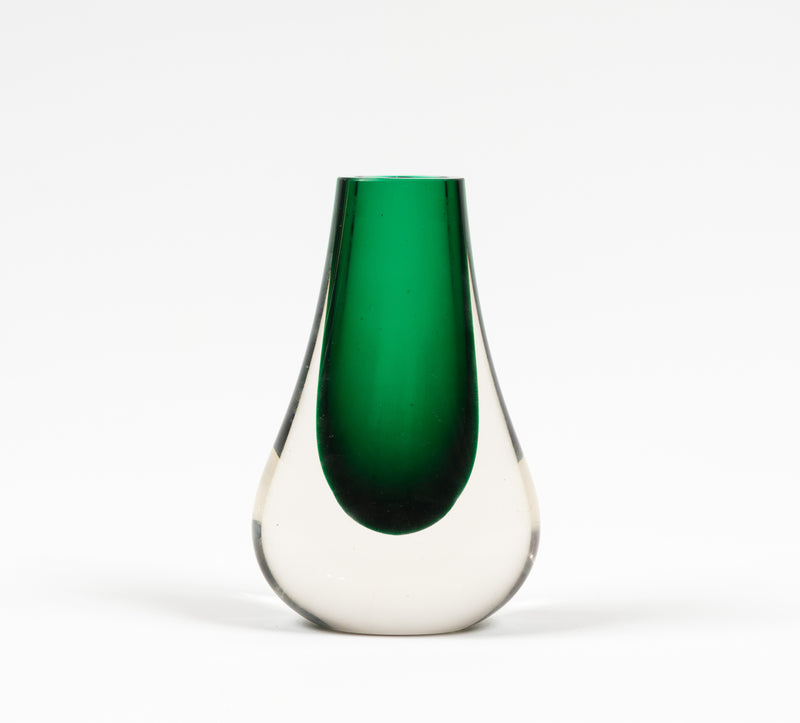 Green Whitefriars Teardrop Vase