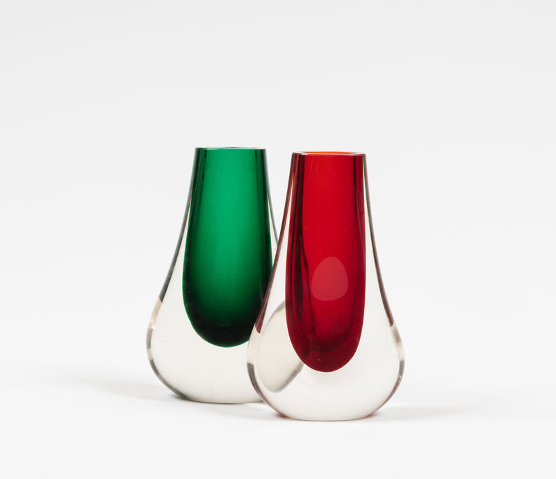 Green Whitefriars Teardrop Vase