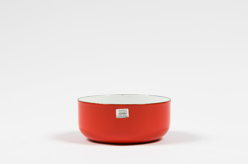 A Set of Arabia Wartsila Small Red Enamel Bowls