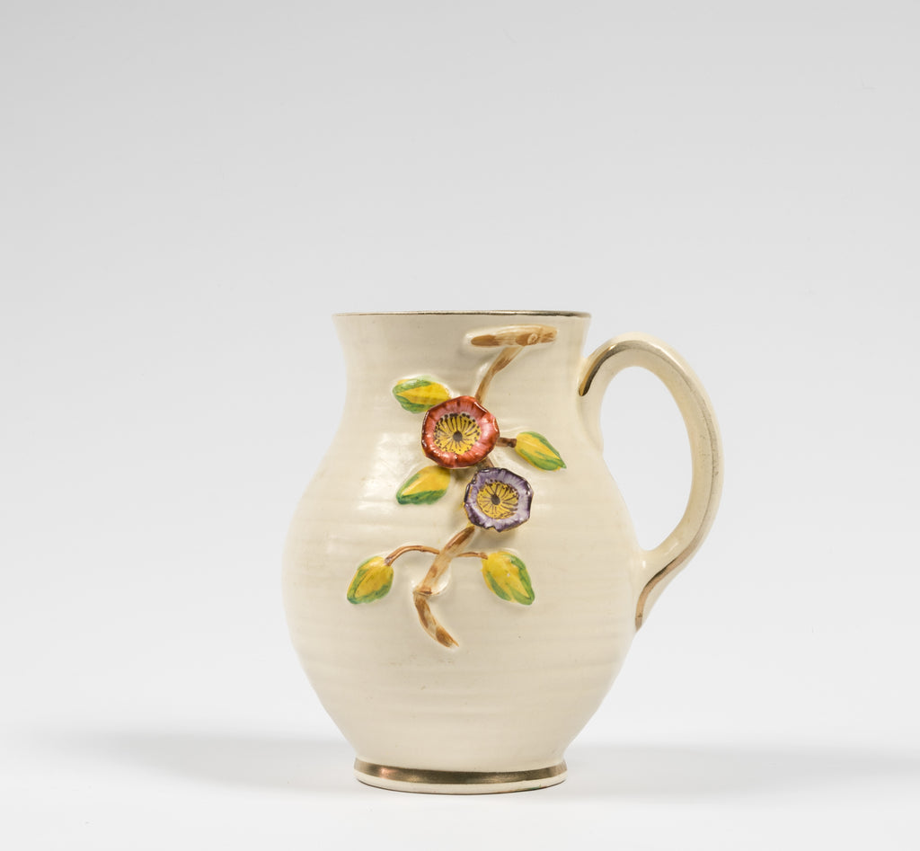 Art Deco Embossed Flower Jug by Arthur Wood
