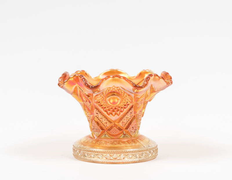 Antique Imperial Glass Marigold Carnival Glass - Punch Set