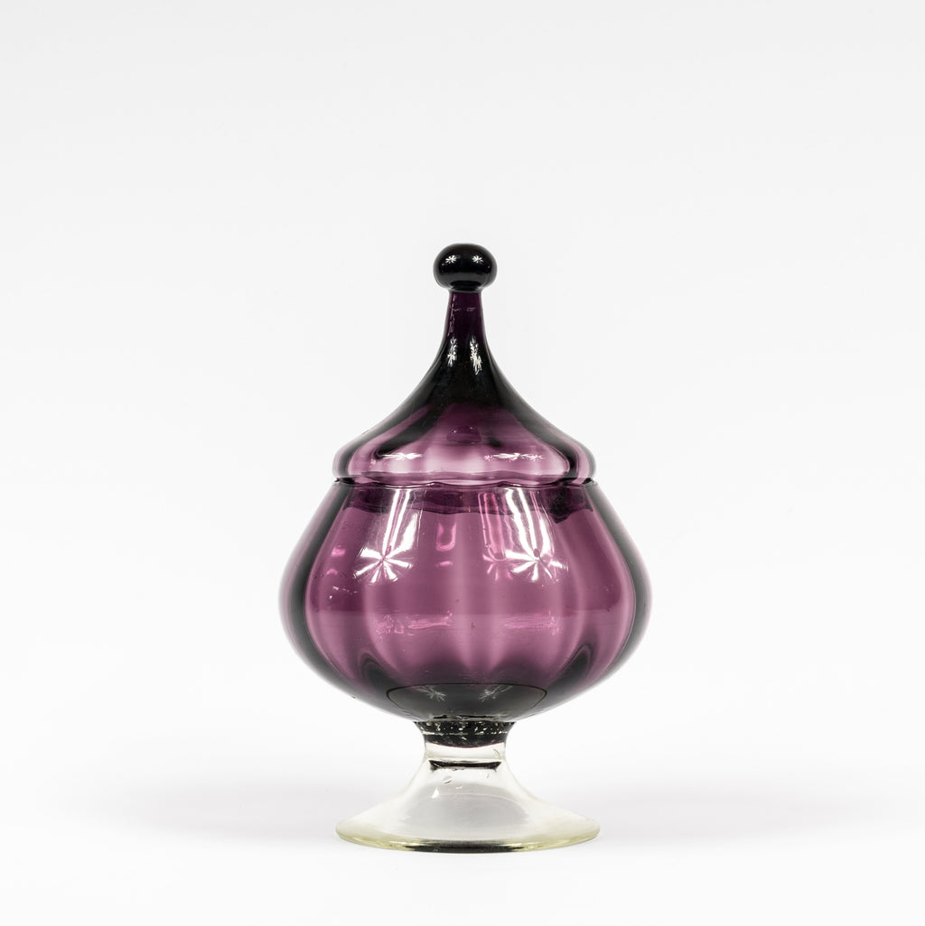 Amethyst Glass Bon Bon Jar