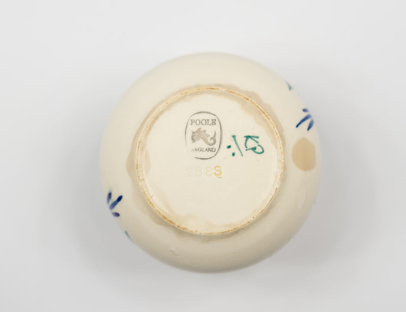 Vintage Poole Pottery Sugar or Jam Pot | Hand-Painted by Jacqueline Way (1950s)