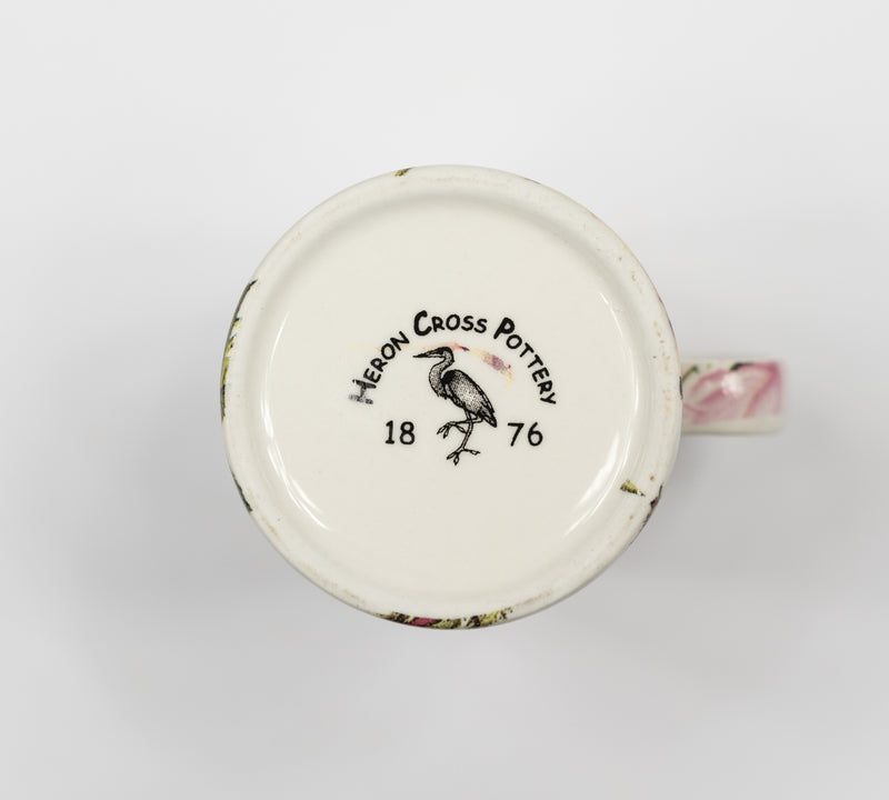 Floral Chintz China Milk Jug – Heron Cross Pottery, 8cm