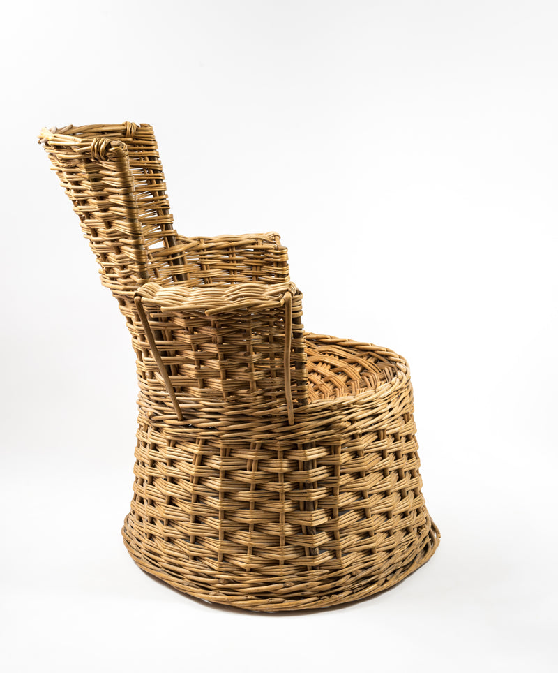 Vintage Wicker Weaved Tub Chair