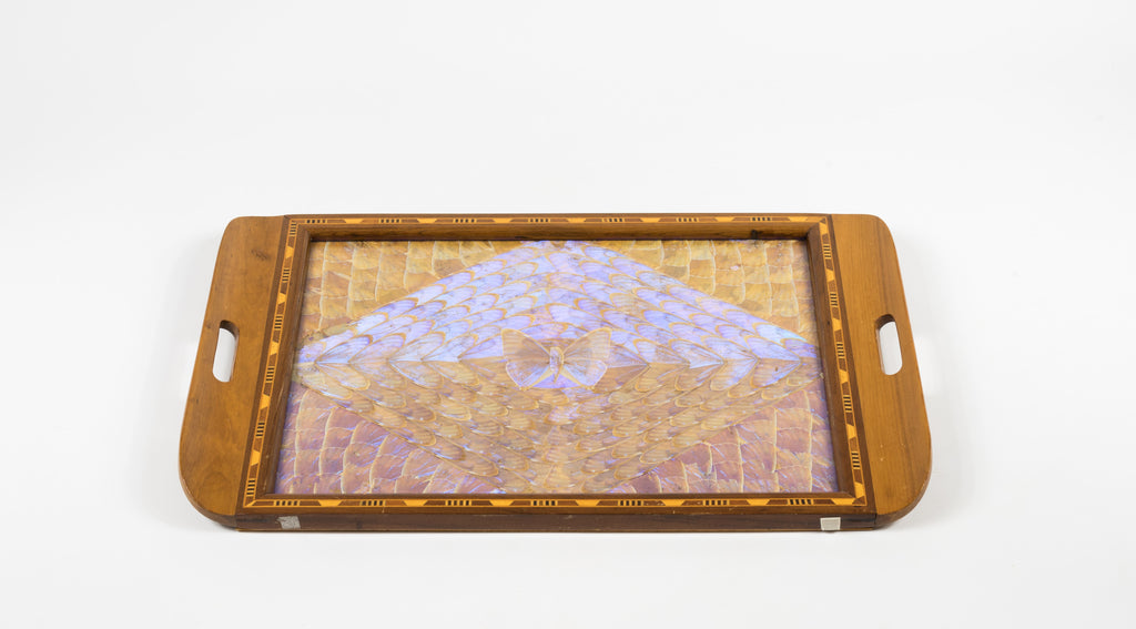 Vintage Carlos Zipperer Sobr Inlaid Wooden Tray