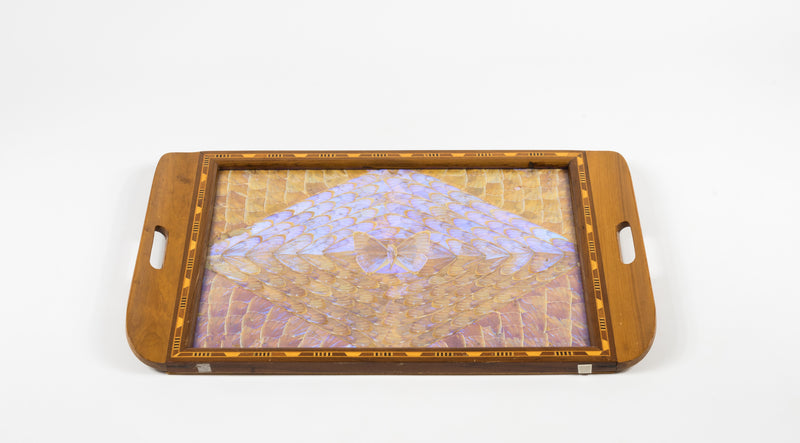 Vintage Carlos Zipperer Sobr Inlaid Wooden Tray