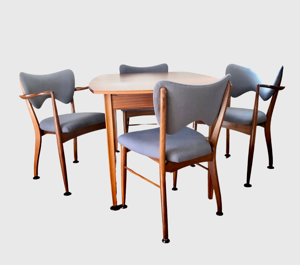 Peter Haywood for Vanson Mid century Teak Extendable Table and 4 Chairs c 1957