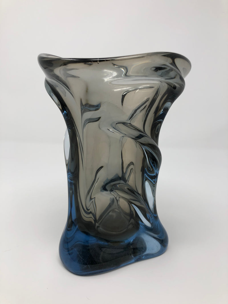 SKRDLOVICE Bohuslav Beránek "Stormy Sea" Czech Art Glass Vase, 1954