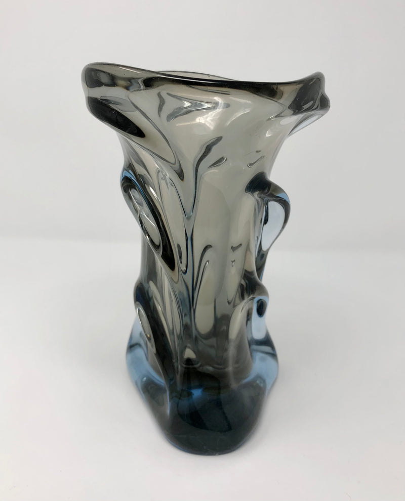 SKRDLOVICE Bohuslav Beránek "Stormy Sea" Czech Art Glass Vase, 1954