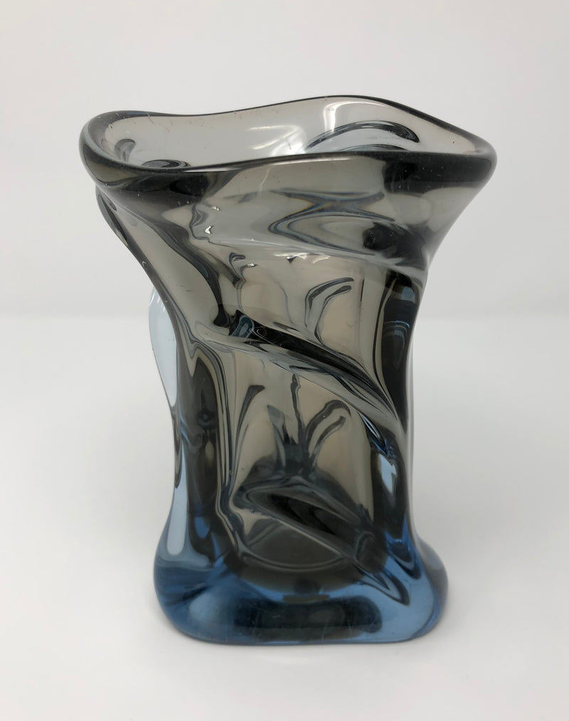 SKRDLOVICE Bohuslav Beránek "Stormy Sea" Czech Art Glass Vase, 1954