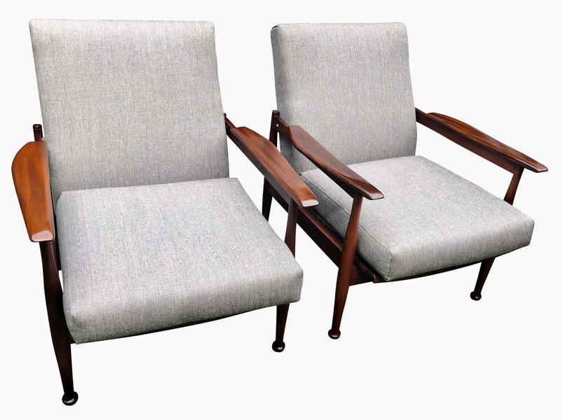 Pair of Mid Century “Manhattan” armchairs by Guy Rogers,designed by Eric Pamphilon