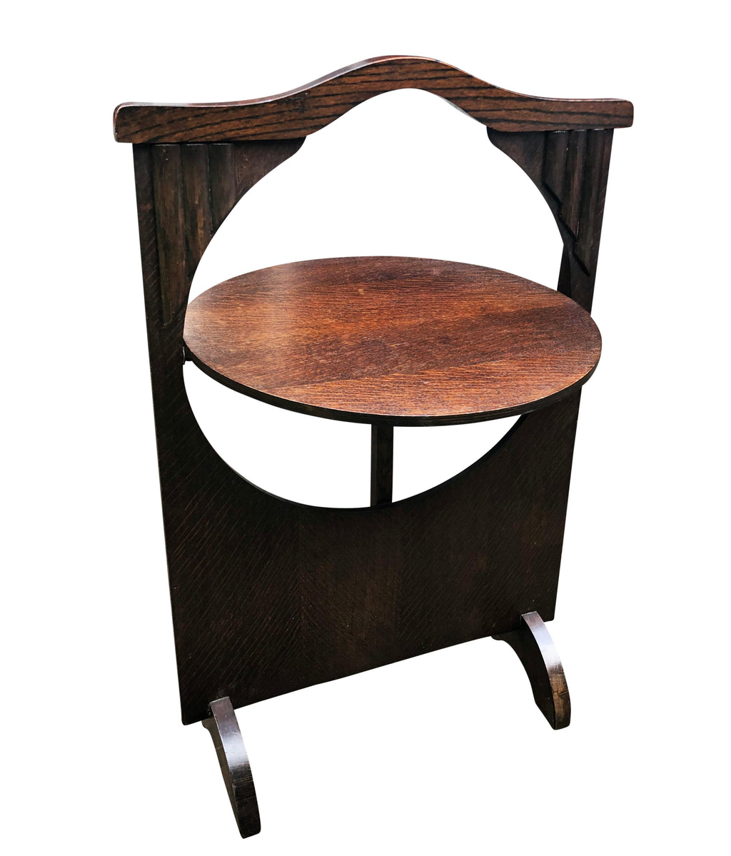 Art Deco Metamorphic Oak Firescreen / Table