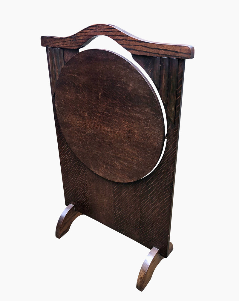 Art Deco Metamorphic Oak Firescreen / Table