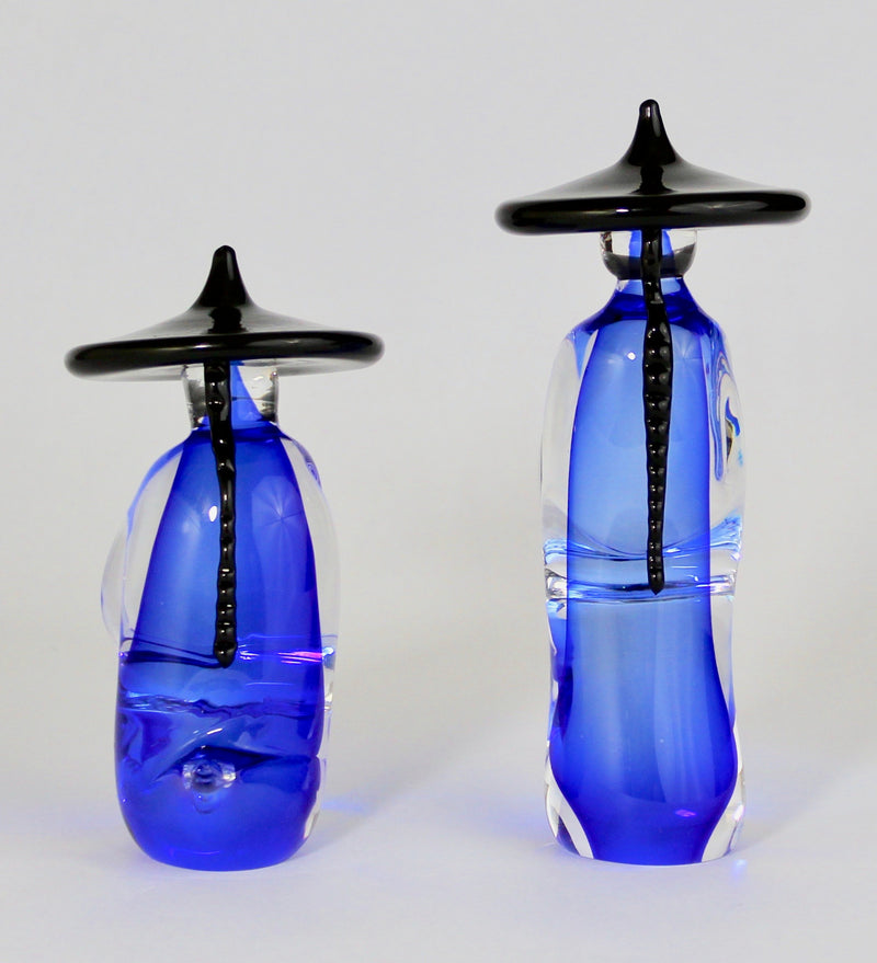 Pair of Signed Formia Murano Chinese Figures 1960s
