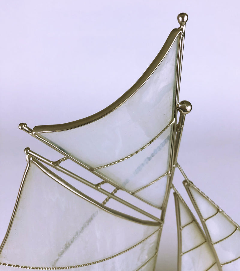 Stained Glass and metal Sailing Yacht