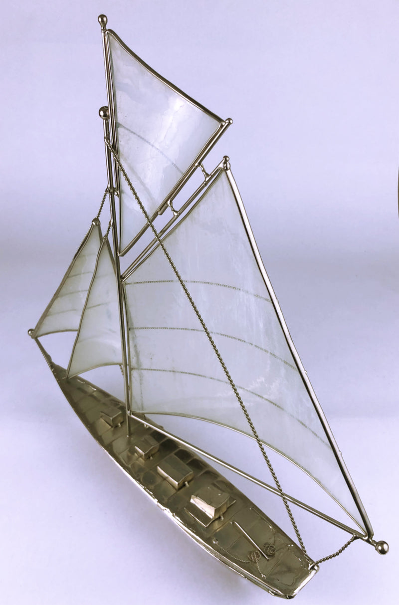 Stained Glass and metal Sailing Yacht