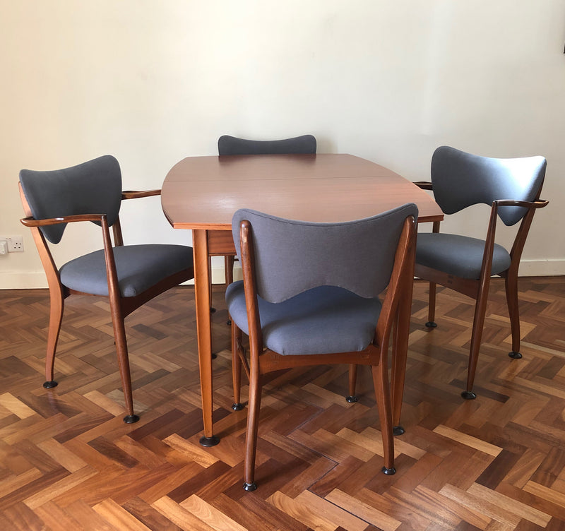 Peter Haywood for Vanson Mid century Teak Extendable Table and 4 Chairs c 1957