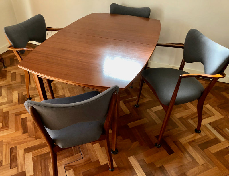 Peter Haywood for Vanson Mid century Teak Extendable Table and 4 Chairs c 1957