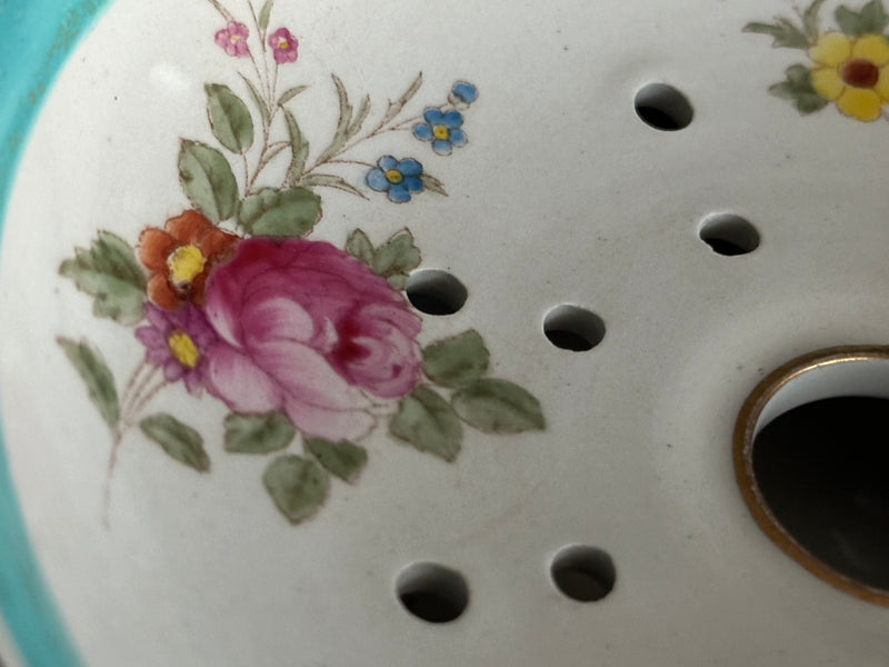 Antique Cauldon China soap dish with hand-painted details