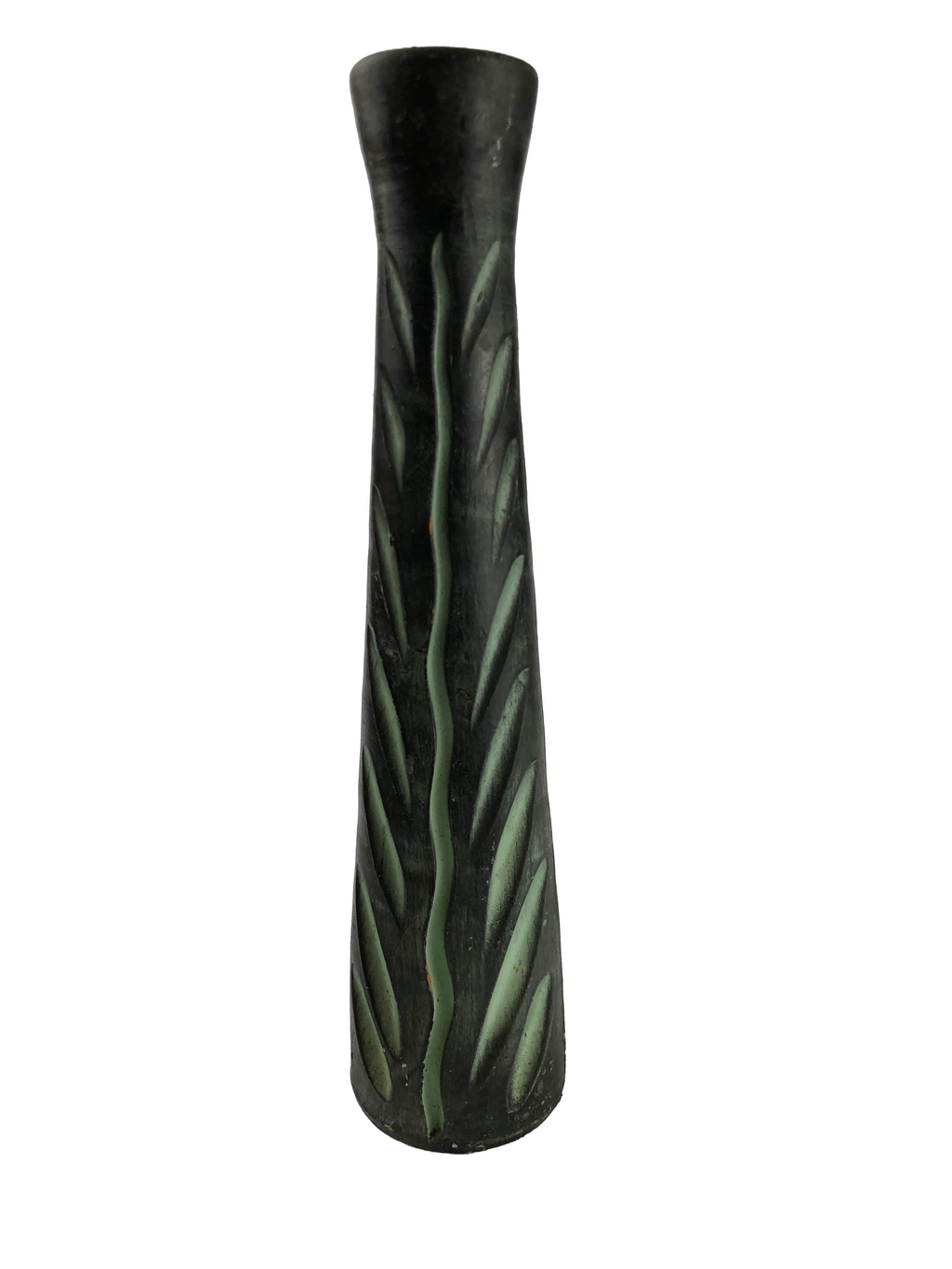 Large West German Sgraffito Klinker Ceramic Vase, Siershahn, Mid-Century 1950s–60s