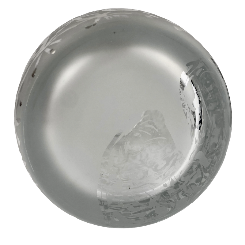 Large Scandinavian Crystal Vase with Freehand Abstract Etched Decoration, c.1960s–70s