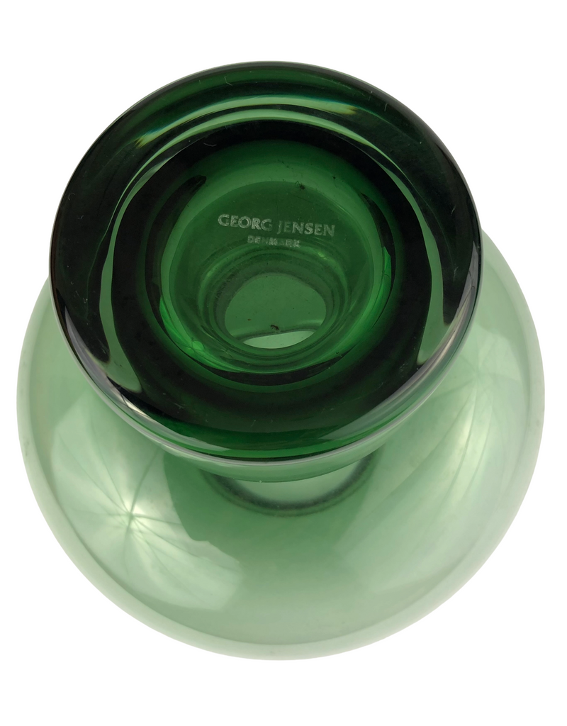 Georg Jensen Alfredo Green Glass Vase