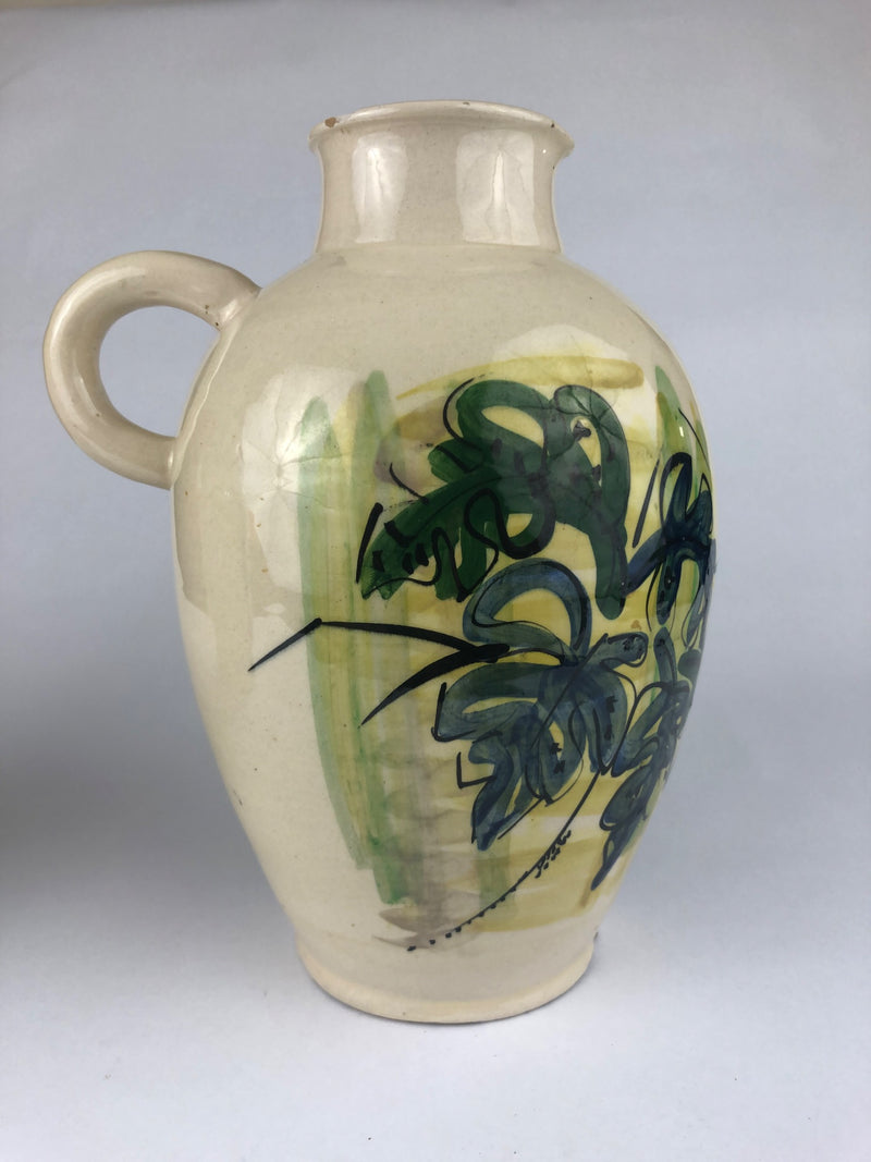 Pair of Tjipaganti Bandung Indonesian Art Pottery Ewers, Mid-Century Modern, c. 1950s–1960s
