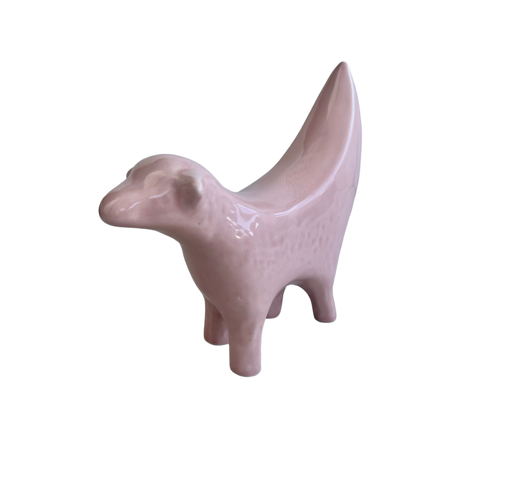 Glossy Pink Ceramic Superlambanana, Liverpool by Blue Gnu