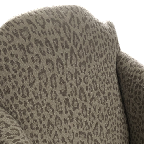 Elegant Edwardian armchair professionally refurbished and traditionally upholstered in a subtle animal print