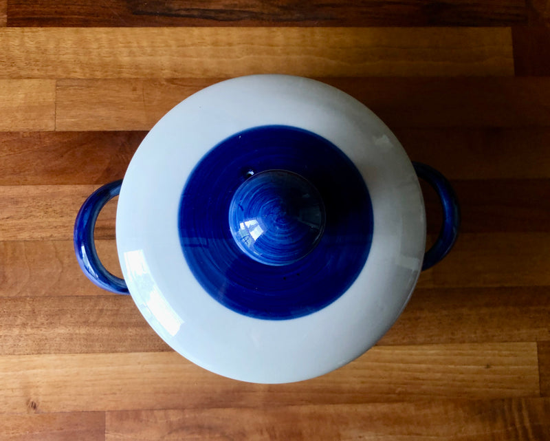 Rorstrand Koka Blue Casserole Dish by Hertha Bengtson ,Scandinavian Mid-Century Modern