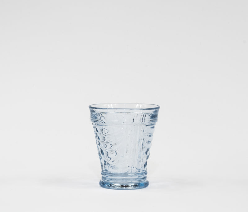 Vintage Blue Pressed Glass Deco Lemonade Set