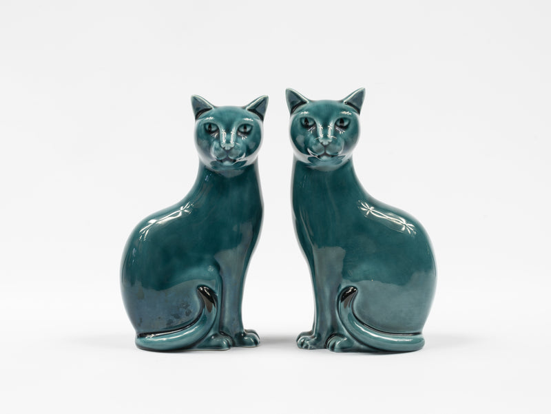 Pair of Poole Pottery Siamese Cats