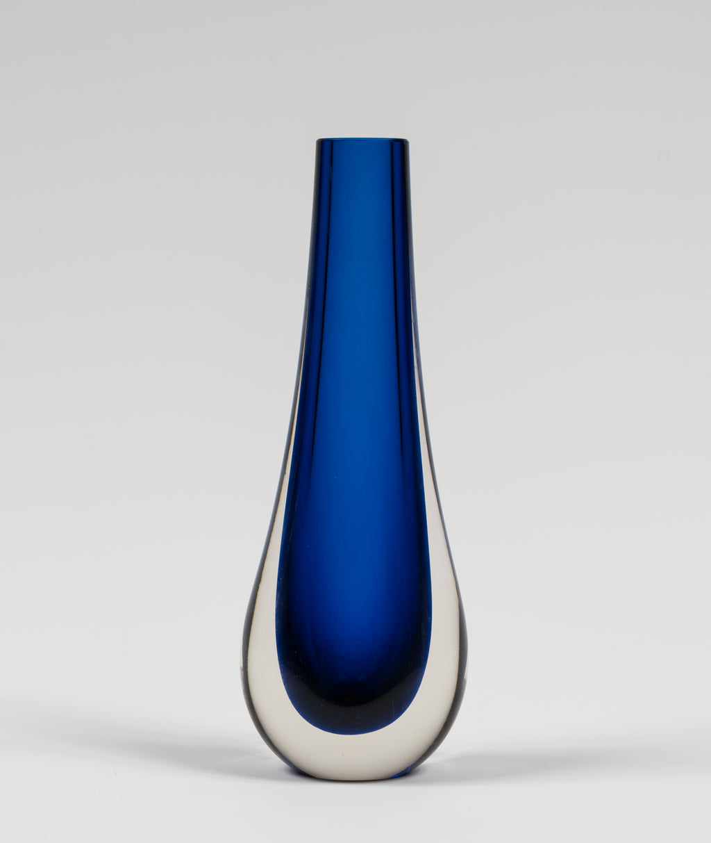 Blue Whitefriars Teardrop Vase