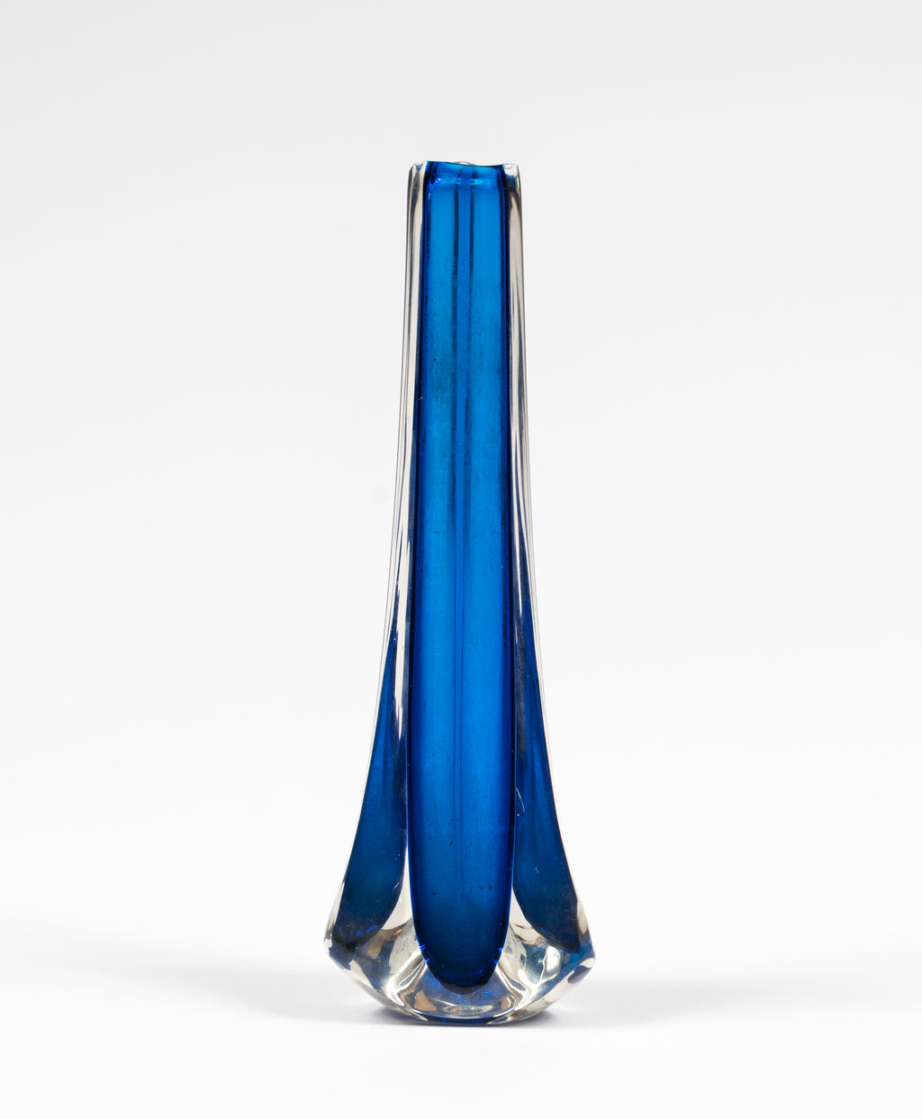 Whitefriars Royal Blue Glass Vase  by Geoffrey Baxter