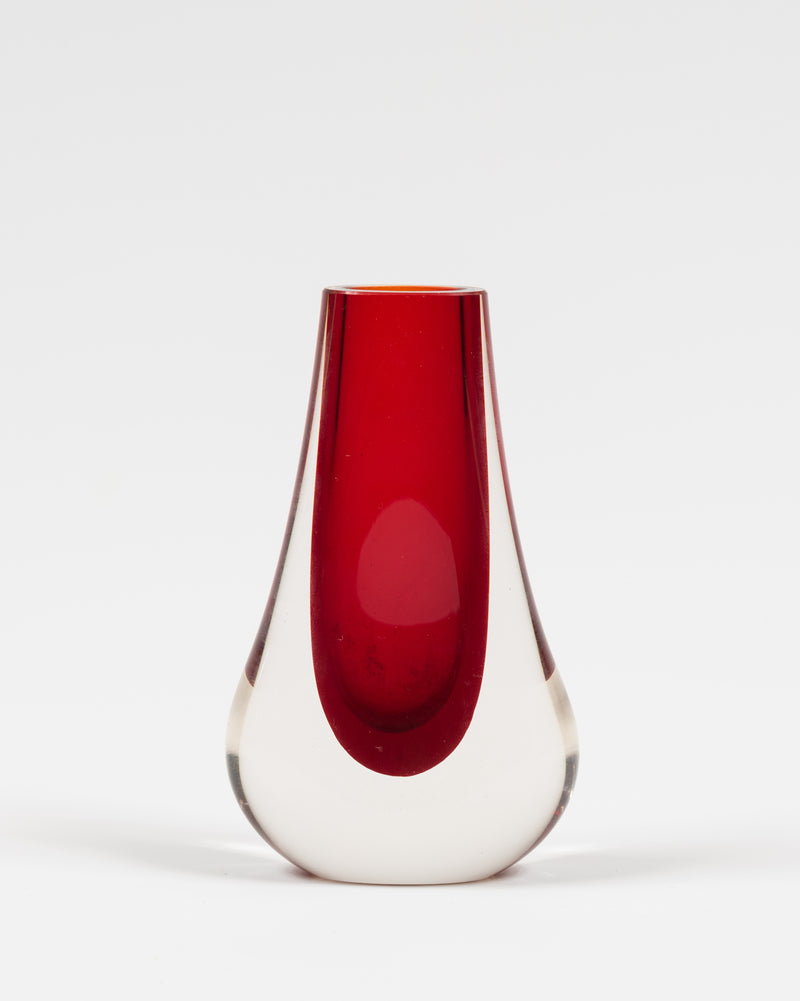 Red Whitefriars Teardrop Vase
