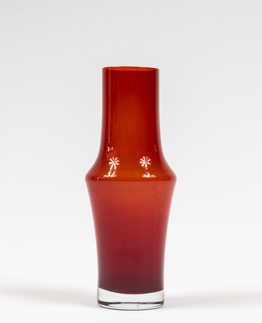 Riihimäen Lasi Oy / Riihimaki Red Glass Vase (STI MESI)