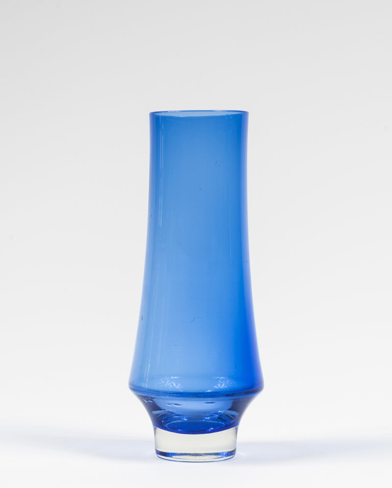 Riihimäen Lasi Oy / Riihimaki Blue Glass Vase