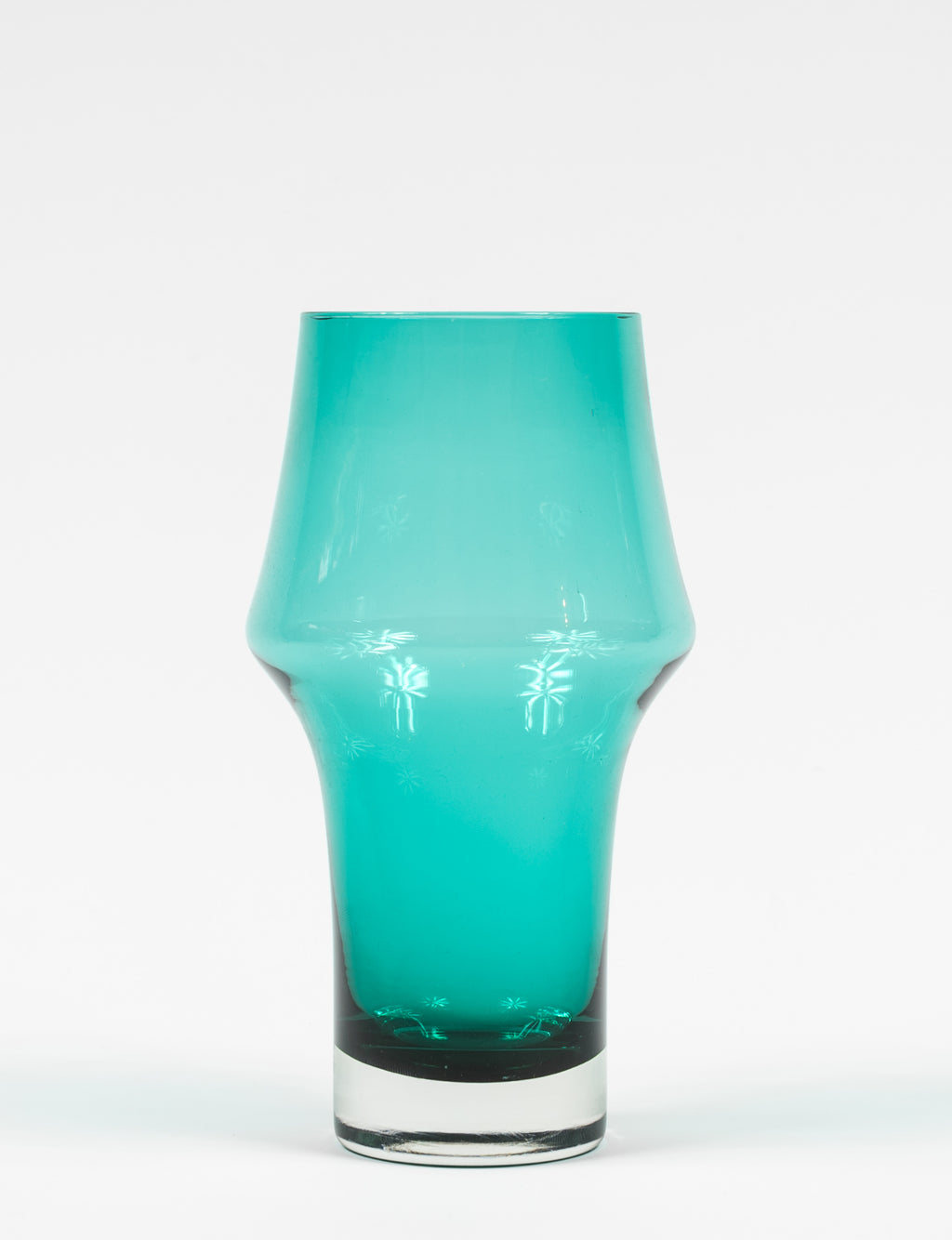 Riihimaki Aqua Glass Vase by Aimo Okkolin